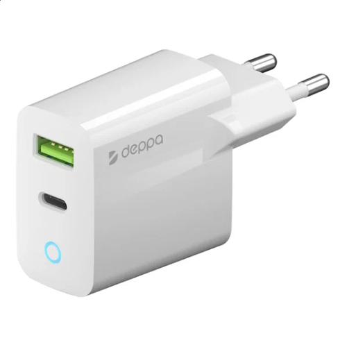 СЗУ Deppa 1USB + Type-C PD 3.0 QC 3.0 65W Whire фото 